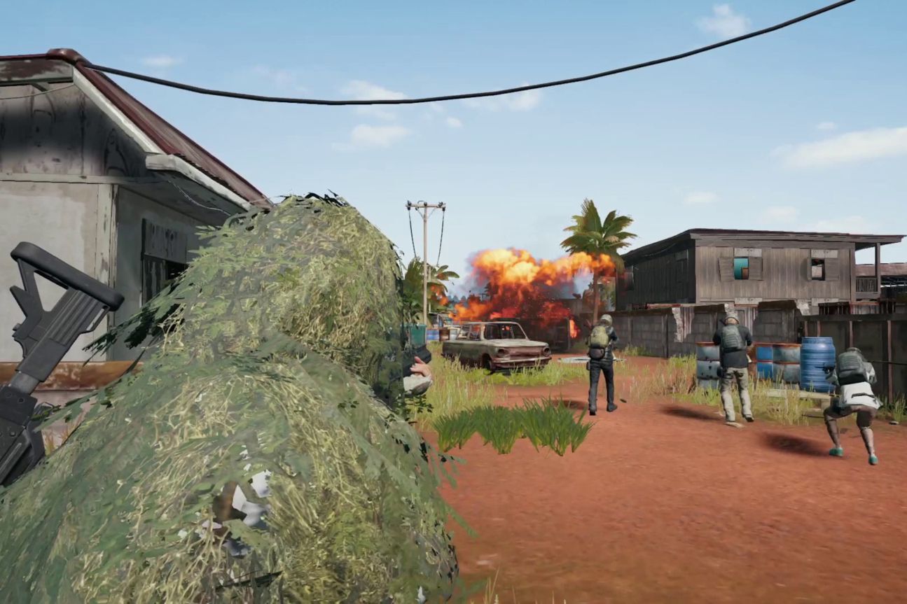 Gleiche Chancen für alle: Um sich in PUBG zu behaupten, muss man zu Beginn des Matches Ausrüstung und Waffen suchen.