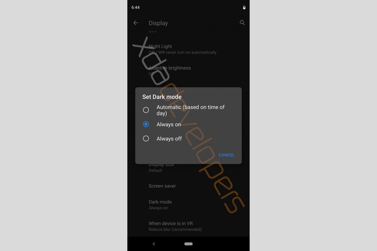 Android Q Screenshot aus Android Q