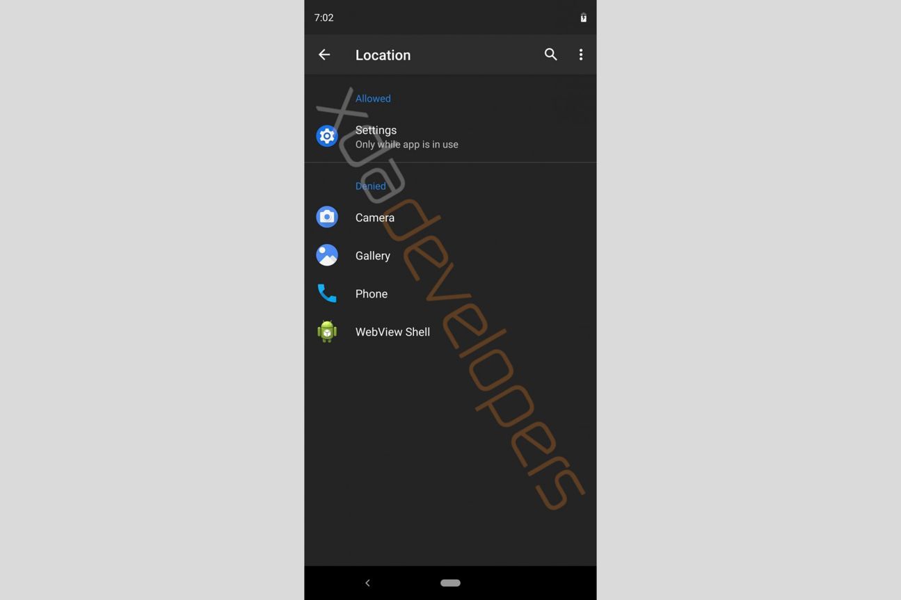 Android Q Screenshot aus Android Q