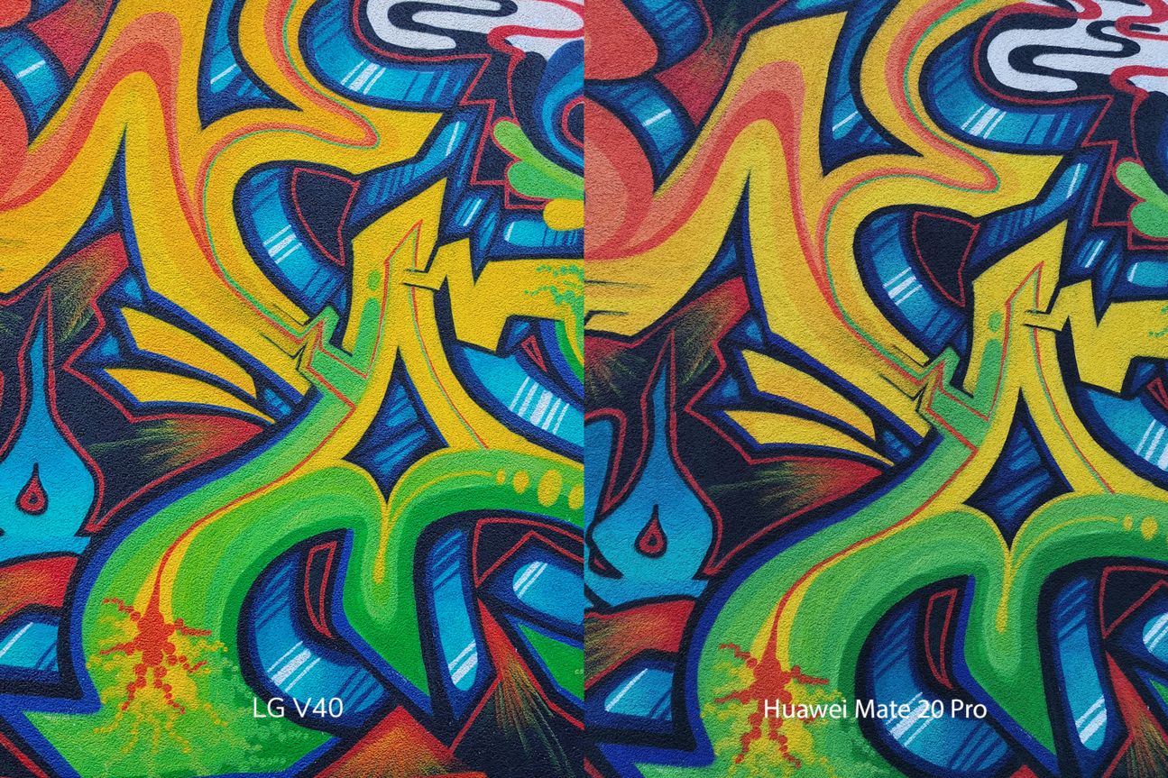 Kameravergleich LG V40 und Huawei Mate 20 Pro Grafitti