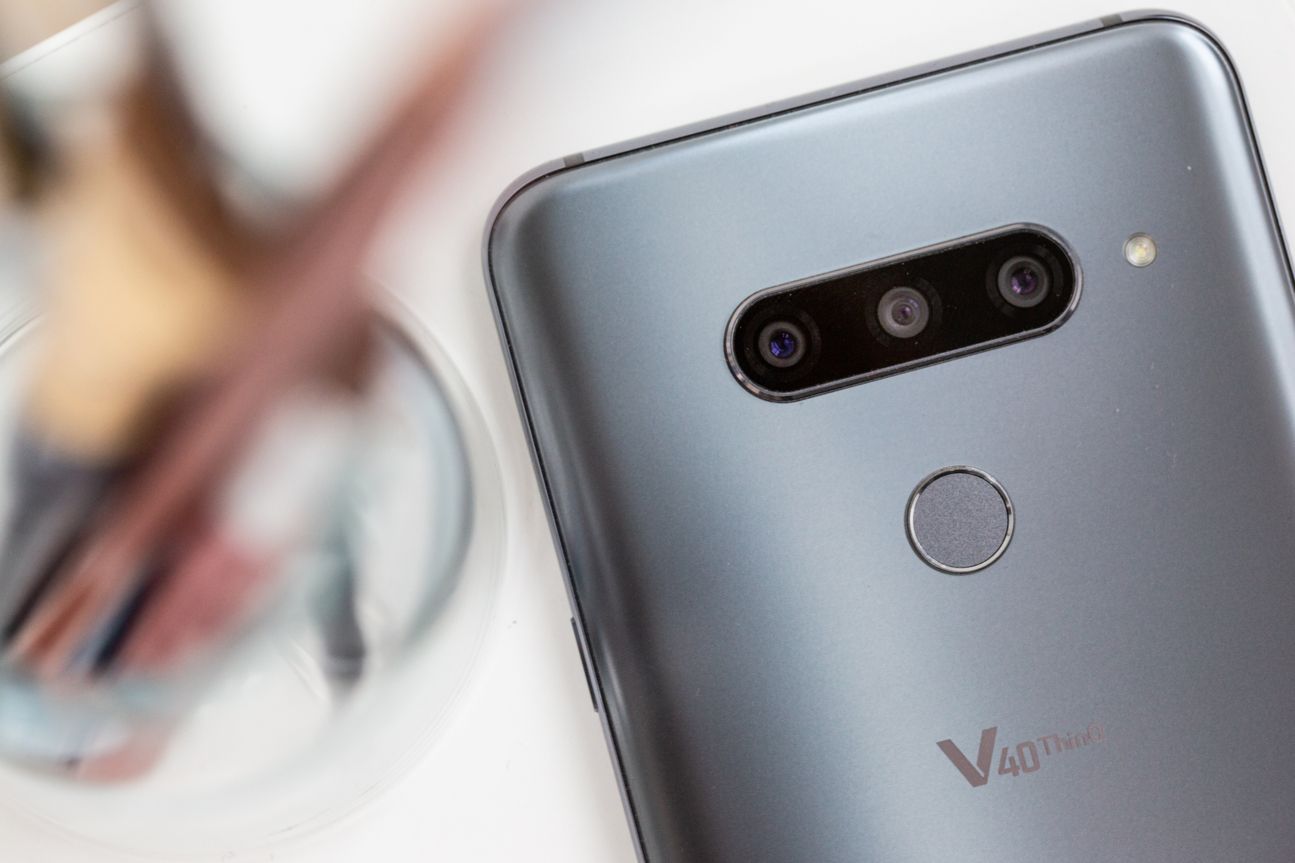 LG V40 Rückseite eines Smartphones