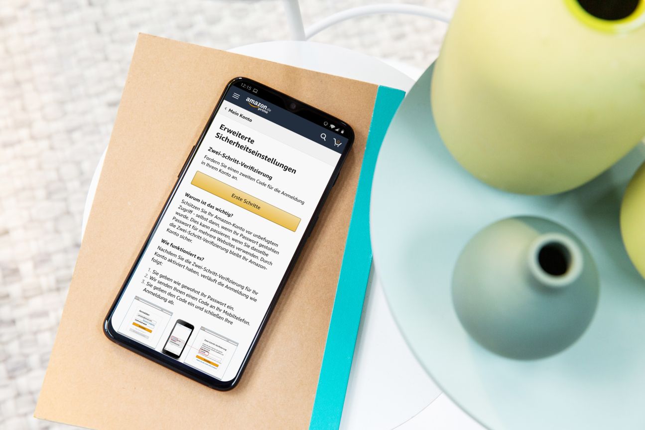Zwei-Schritt-Verifizierung bei Amazon.
