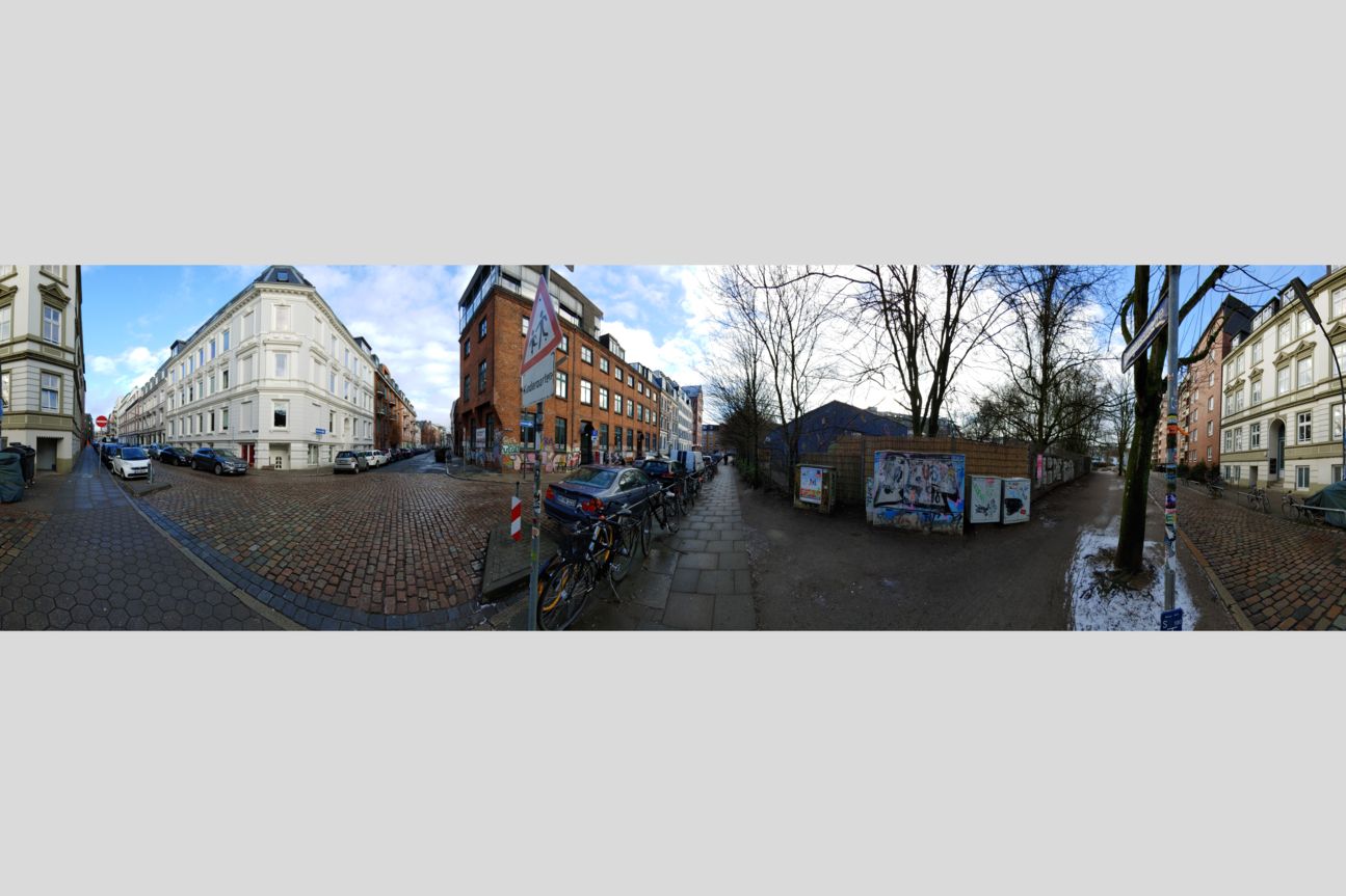 panorama-weitwinkel Kreuzung