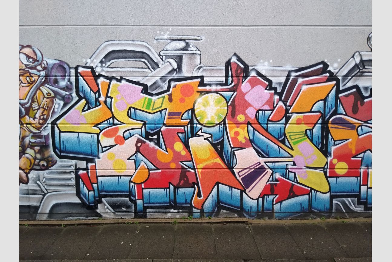 Moto G7 Power, Testfotos Graffiti Mural