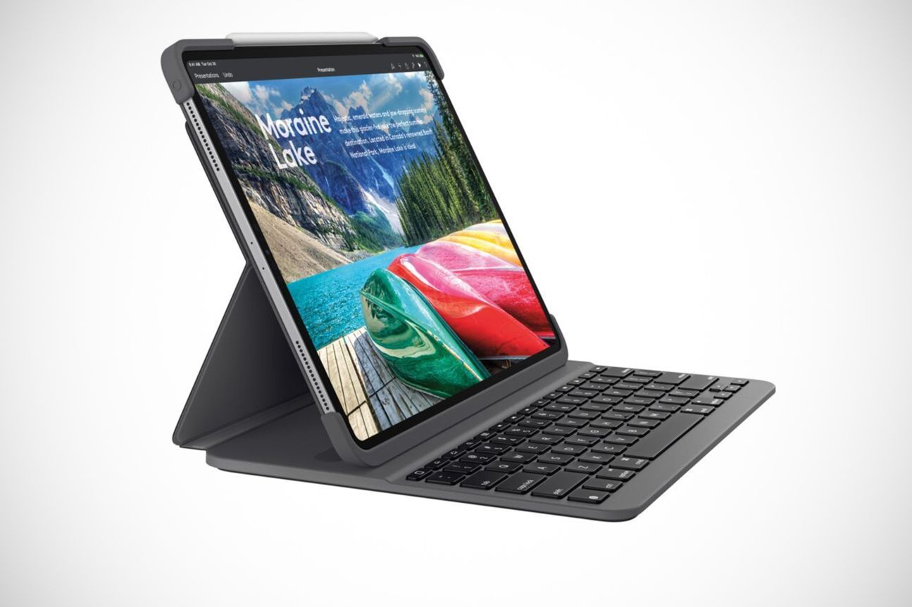 Logitech Slim Folio Pro ist eine Tastatur für das iPad Pro Logitech Slim Folio Pro ist eine Tastatur für das iPad Pro