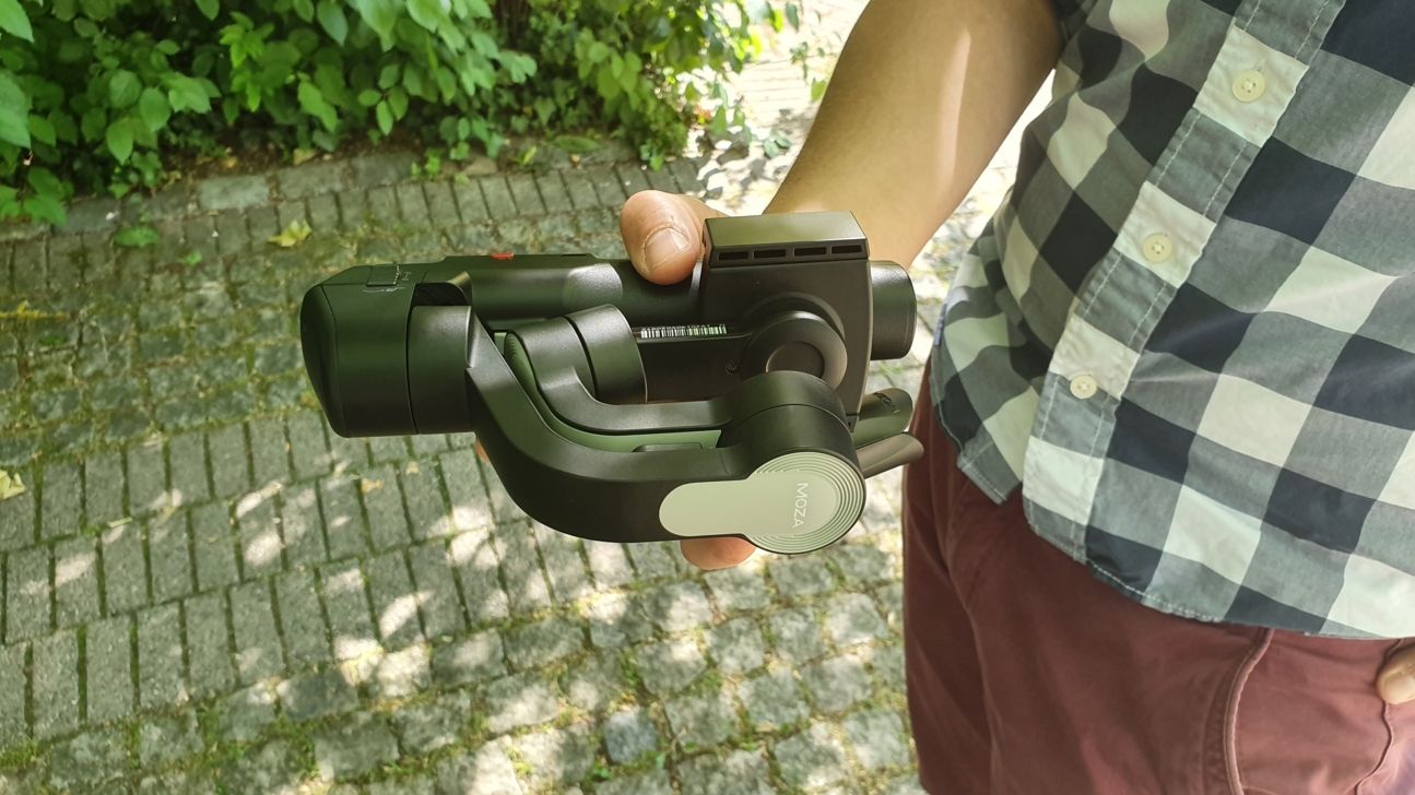 Smartphone-Gimbal MOZA Mini-S zusammengefaltet Smartphone-Gimbal MOZA Mini-S zusammengefaltet