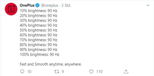 OnePlus Tweet Google Pixel 4