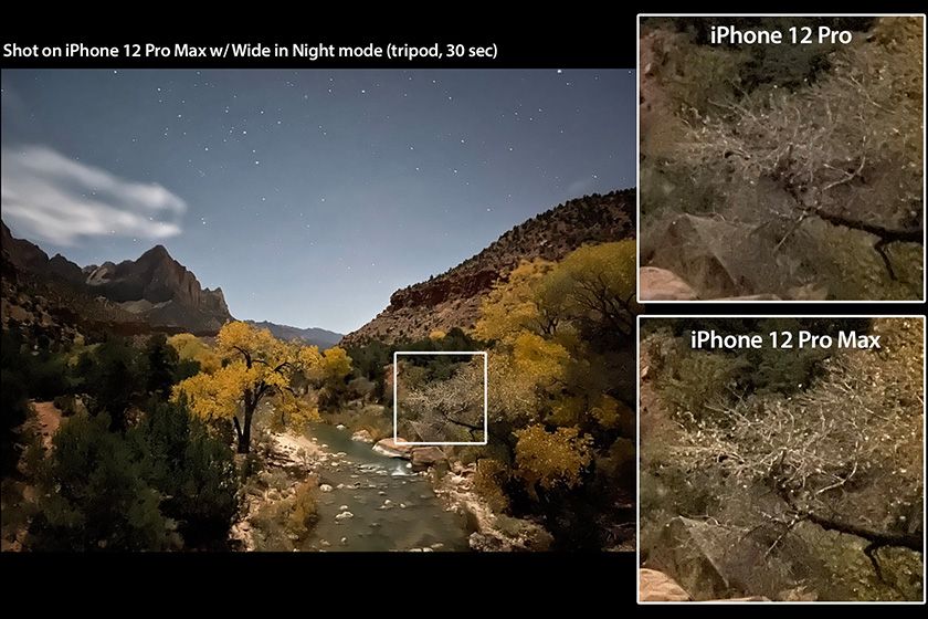 Nachtmodus-Vergleich zwischen iPhone 12 Pro Max und iPhone 12 Pro Nachtmodus-Vergleich zwischen iPhone 12 Pro Max und iPhone 12 Pro