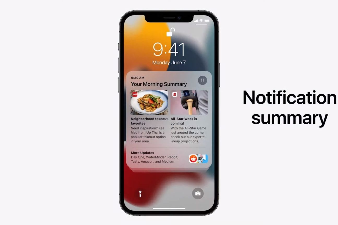 wwdc-2021-ios-notification-summary iOS 15: Benachrichtigungs-Zusammenfassung