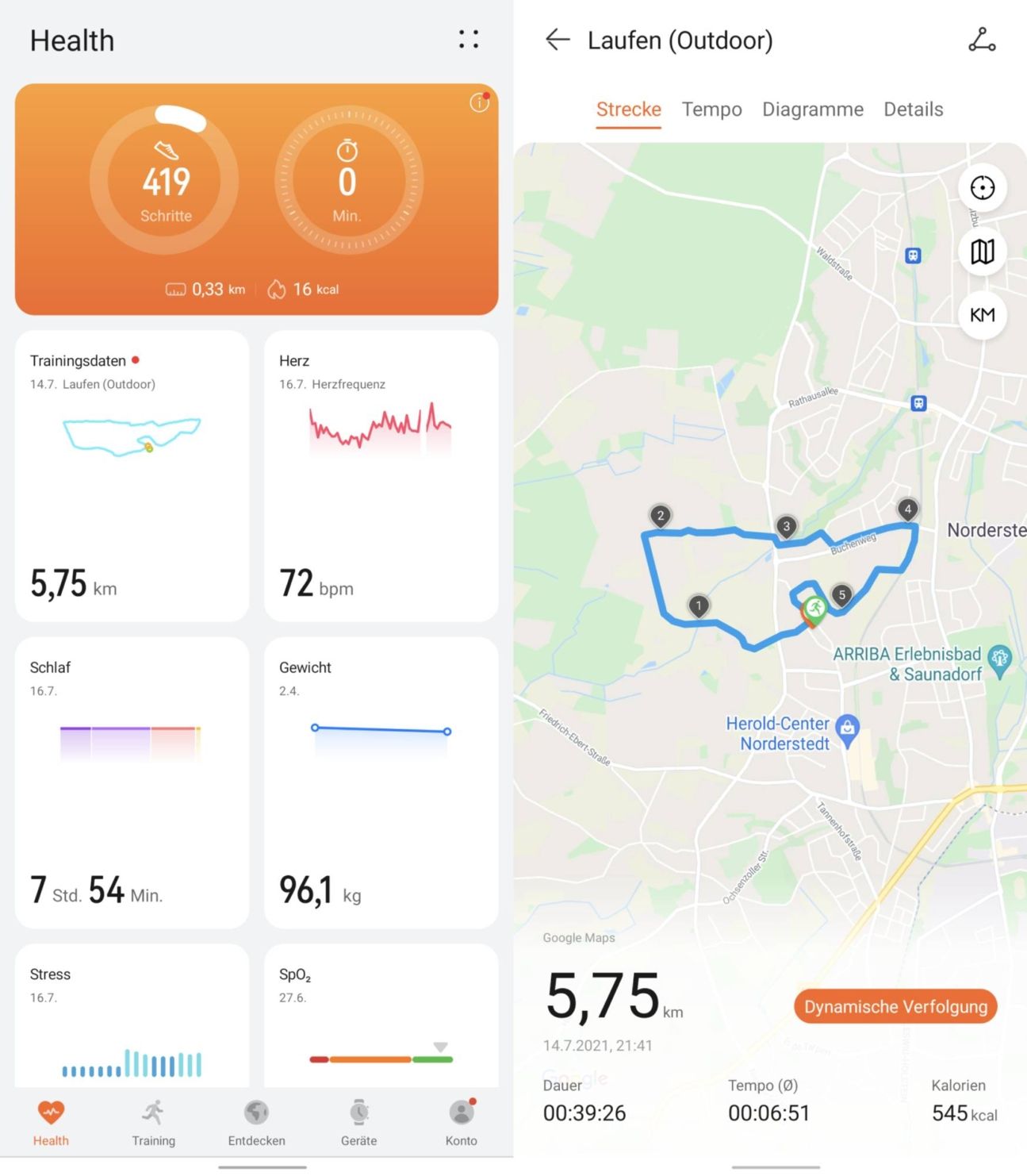 Screenshot Huawei Health Screenshot Huawei Health