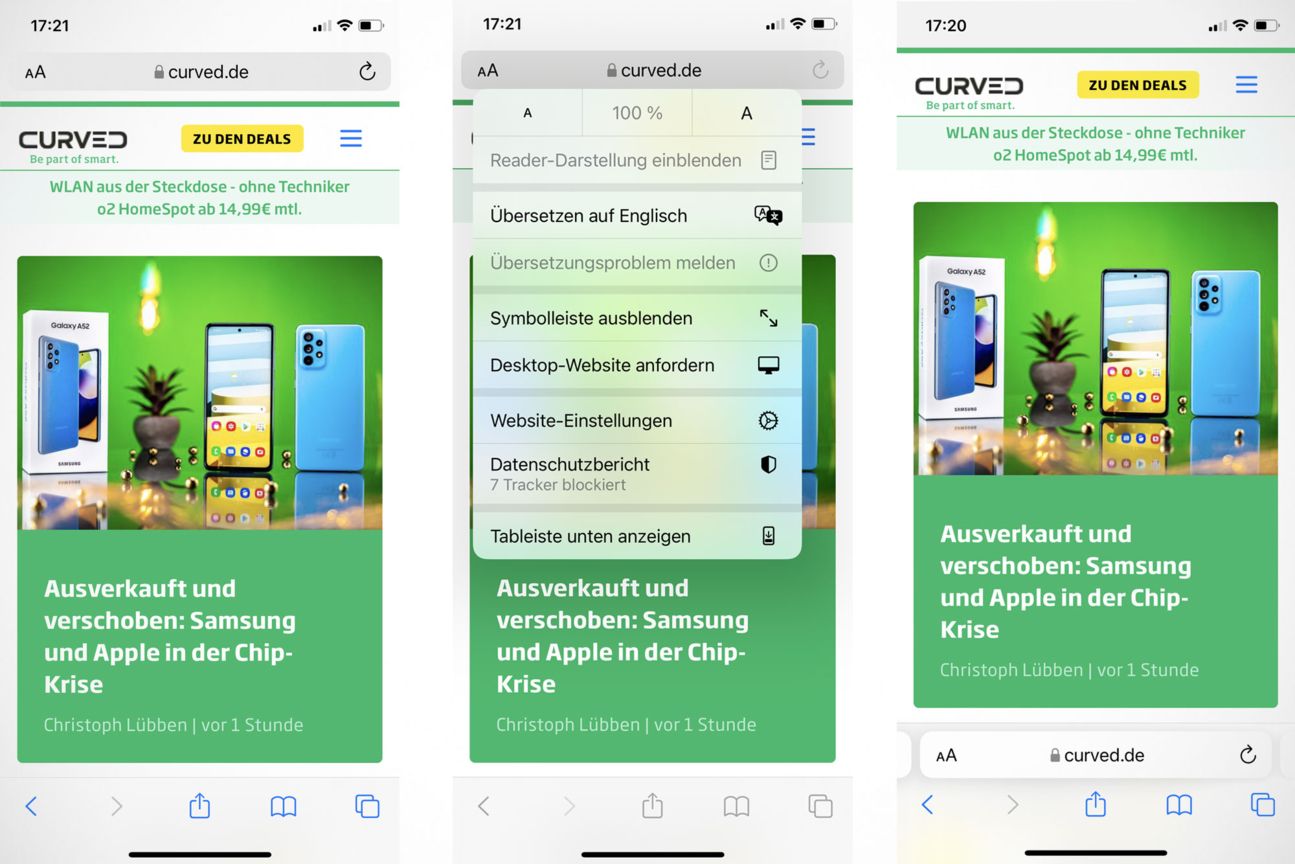 iOS15: Safari-Adressleiste nach unten stellen iOS15: Safari-Adressleiste nach unten stellen