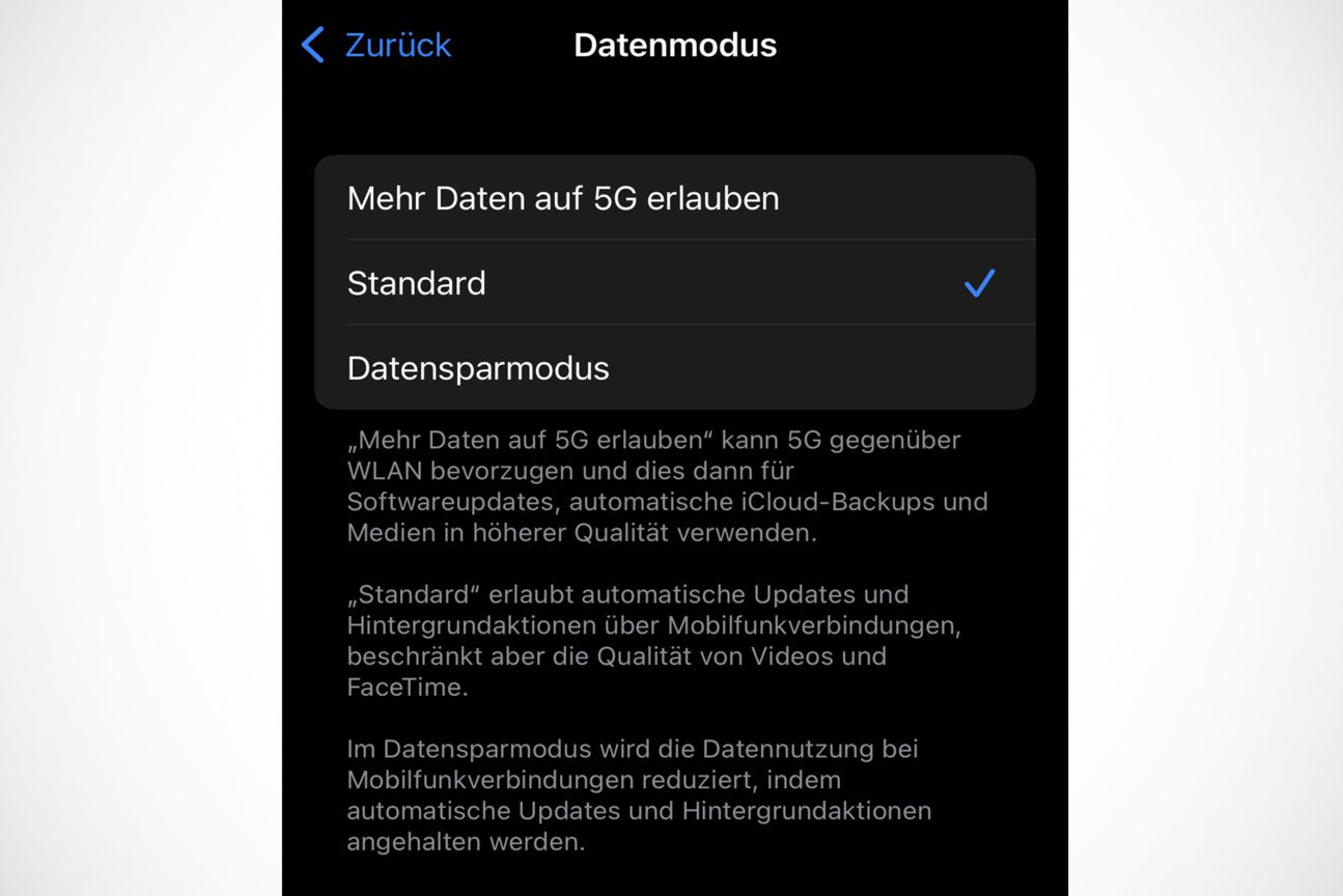 iPhone Datenmodus iPhone Datenmodus