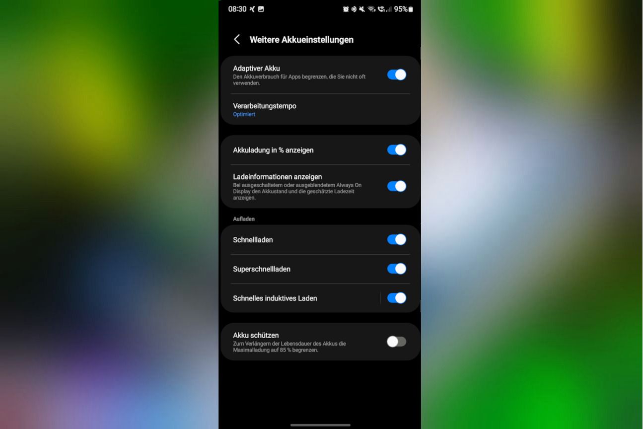 S22 Ultra Akku Menü S22 Ultra Akku Menü