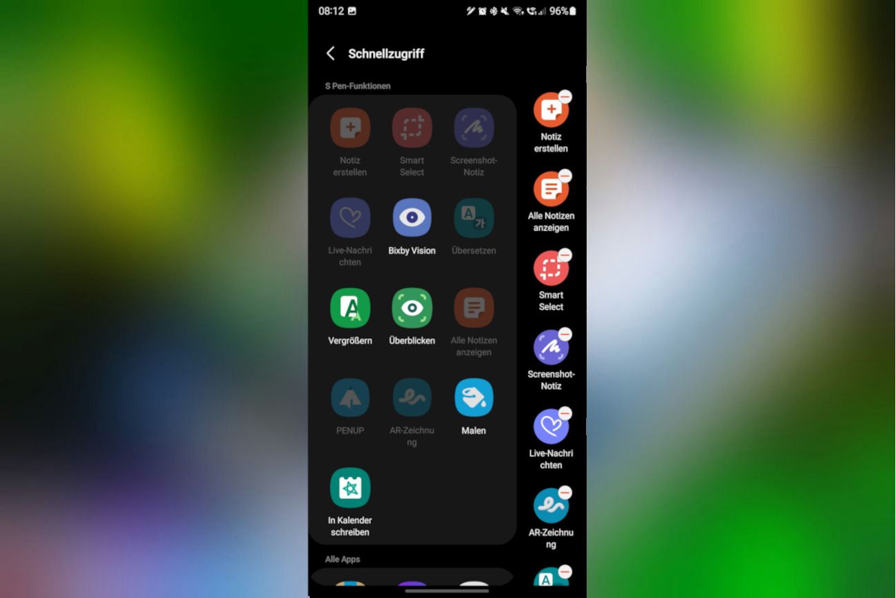 S-Pen_Malen Galaxy S22 Ultra S-Pen-Apps