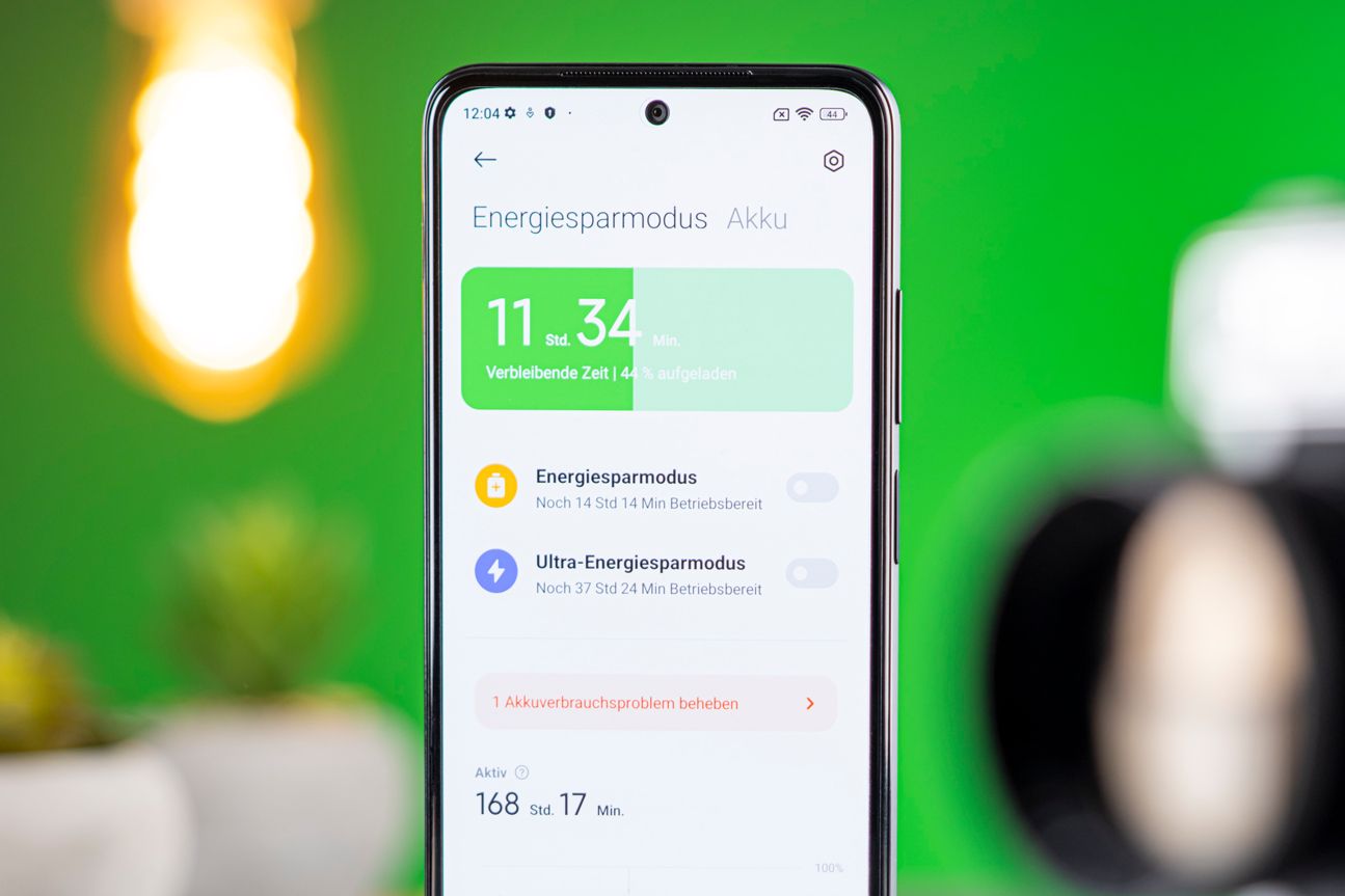Xiaomi Redmi Note 11 Test Akku Akkustandsanzeige des Xiaomi Redmi Note 11