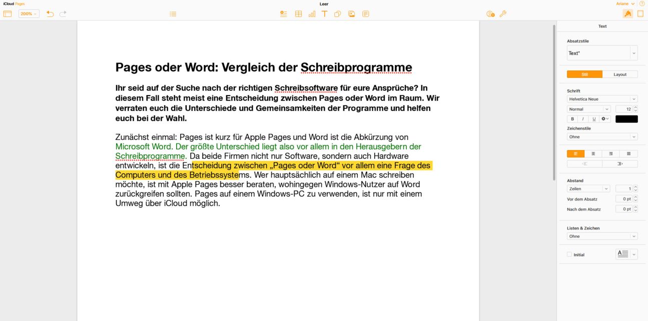 Pages oder Word Apple Pages oder Word Apple