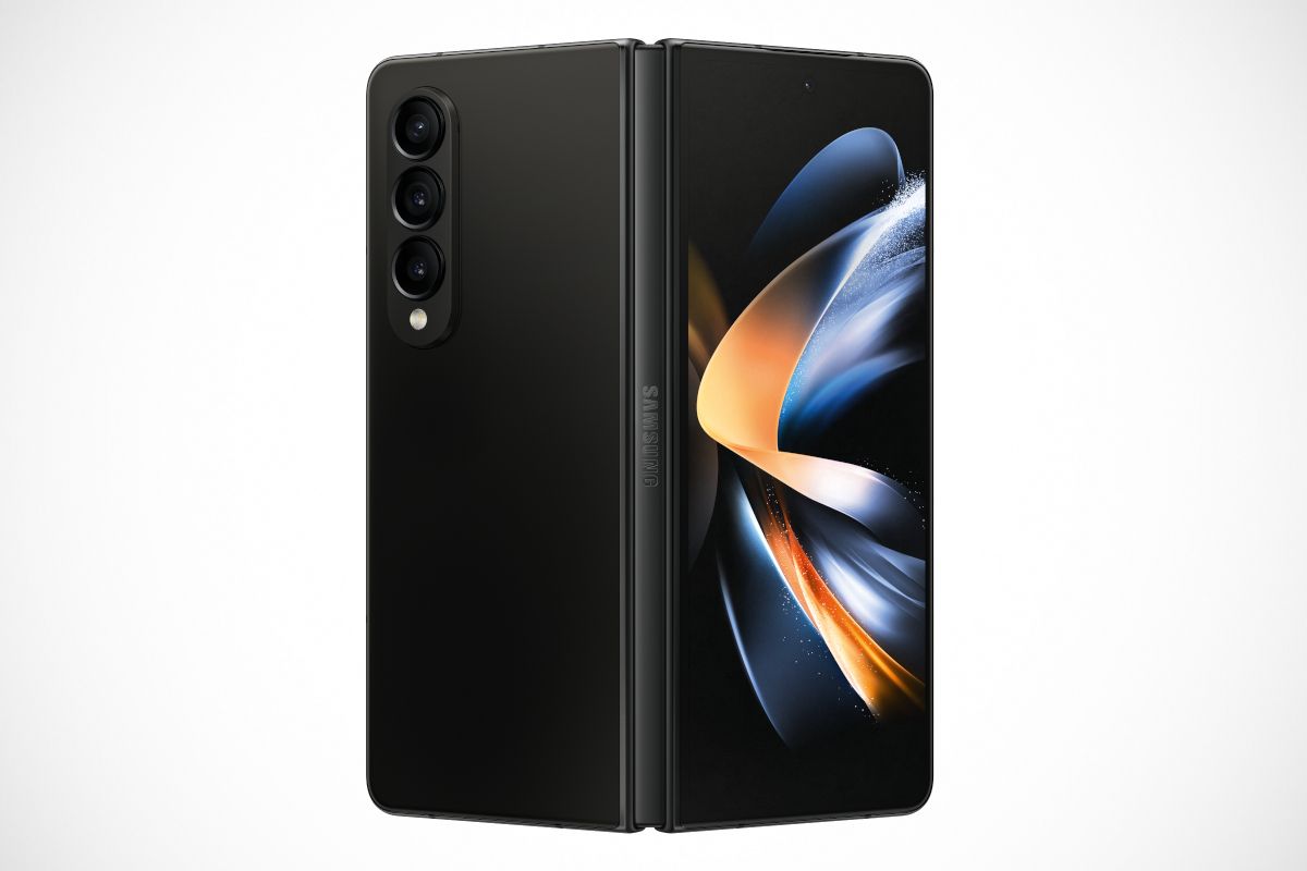 Samsung Galaxy Z Fold 4 Rueckseite offen Samsung Galaxy Z Fold 4 Rückseite offen
