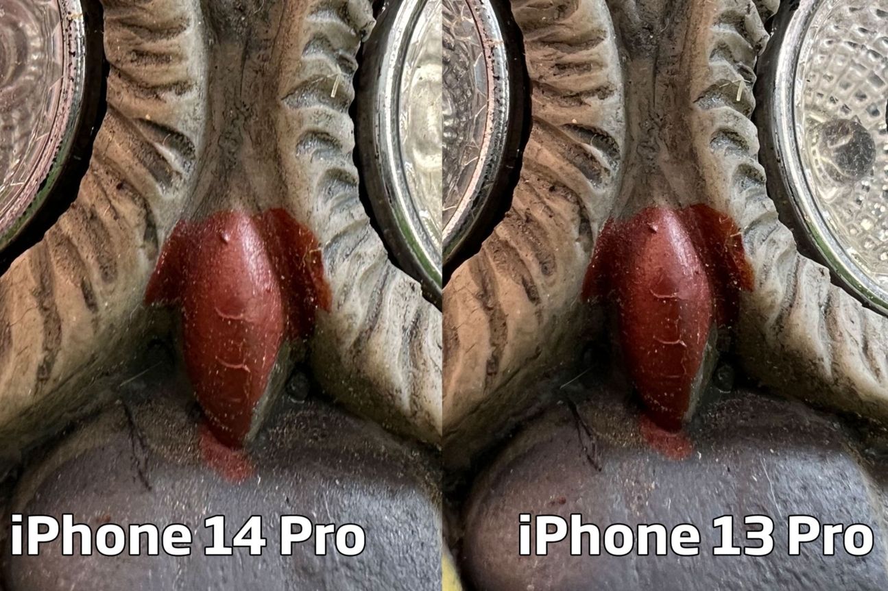 eule-makro-vergleich iPhone 14 Pro vs 13 Pro Kameravergleich