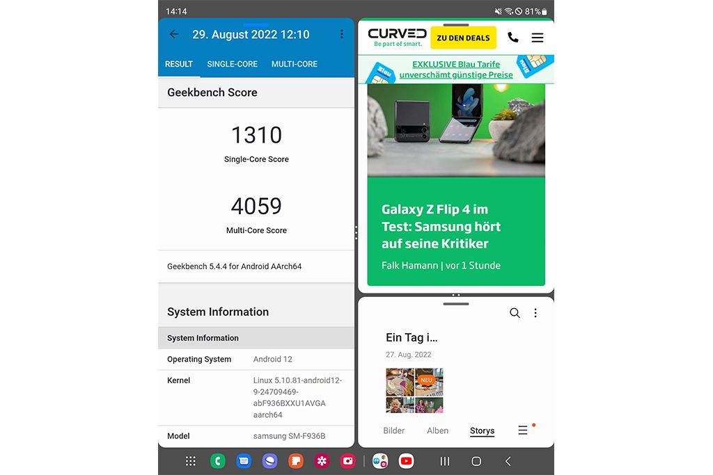 samsung-galaxy-z-flip-4-test-geekbench Samsung Galaxy Z Flip 4 Geekbench Score
