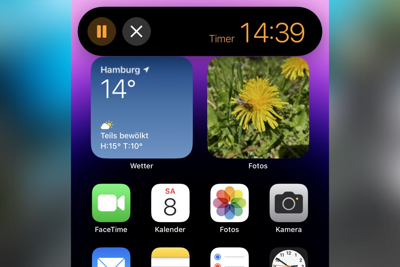 Dynamic Island Timer-Widget Dynamic Island Spotify und Time