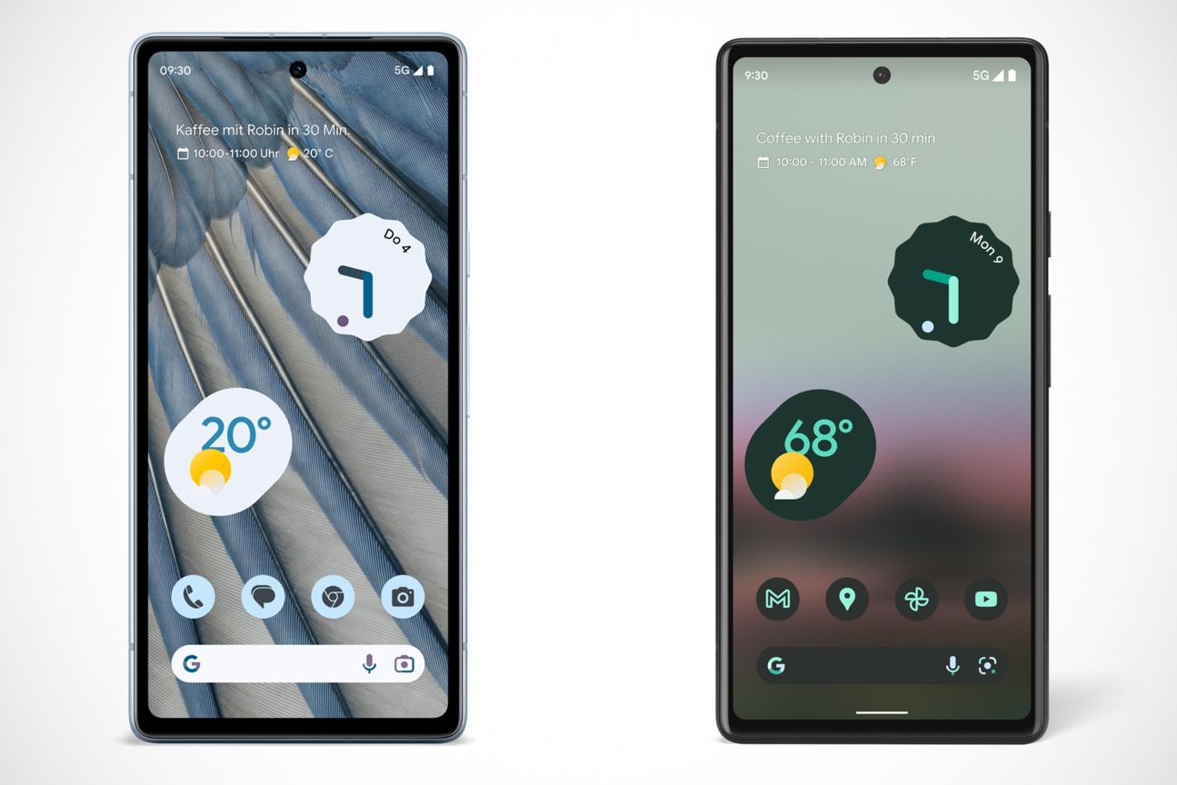 Google Pixel 7a vs. Pixel 6a: Display-Vergleich Google Pixel 7a vs. Pixel 6a: Display-Vergleich