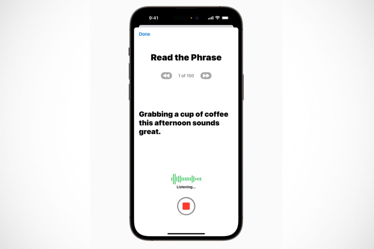 Personal Voice auf einem iPhone Personal Voice auf einem iPhone