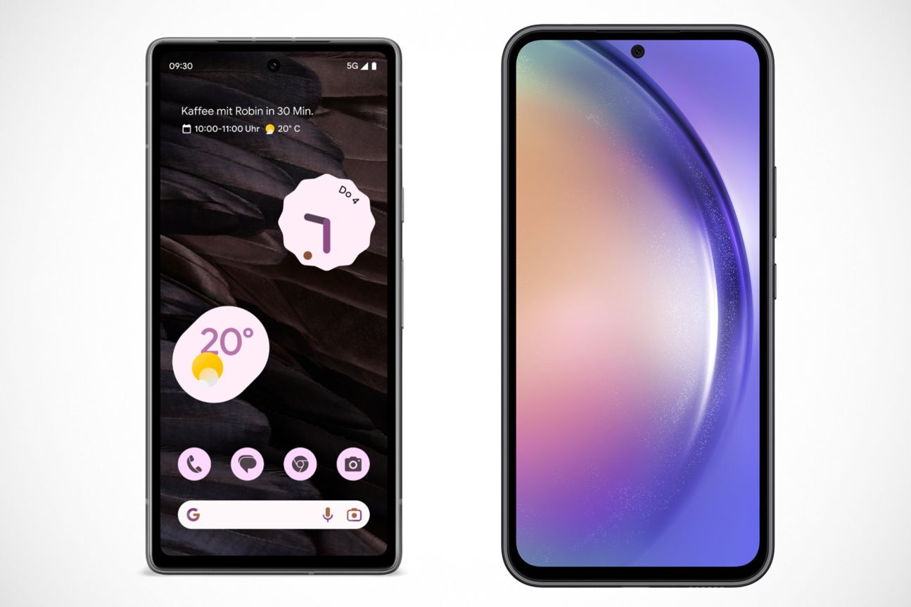 Pixel 7a Galaxy A54 Frontseite Pixel 7a Galaxy A54 Frontseite