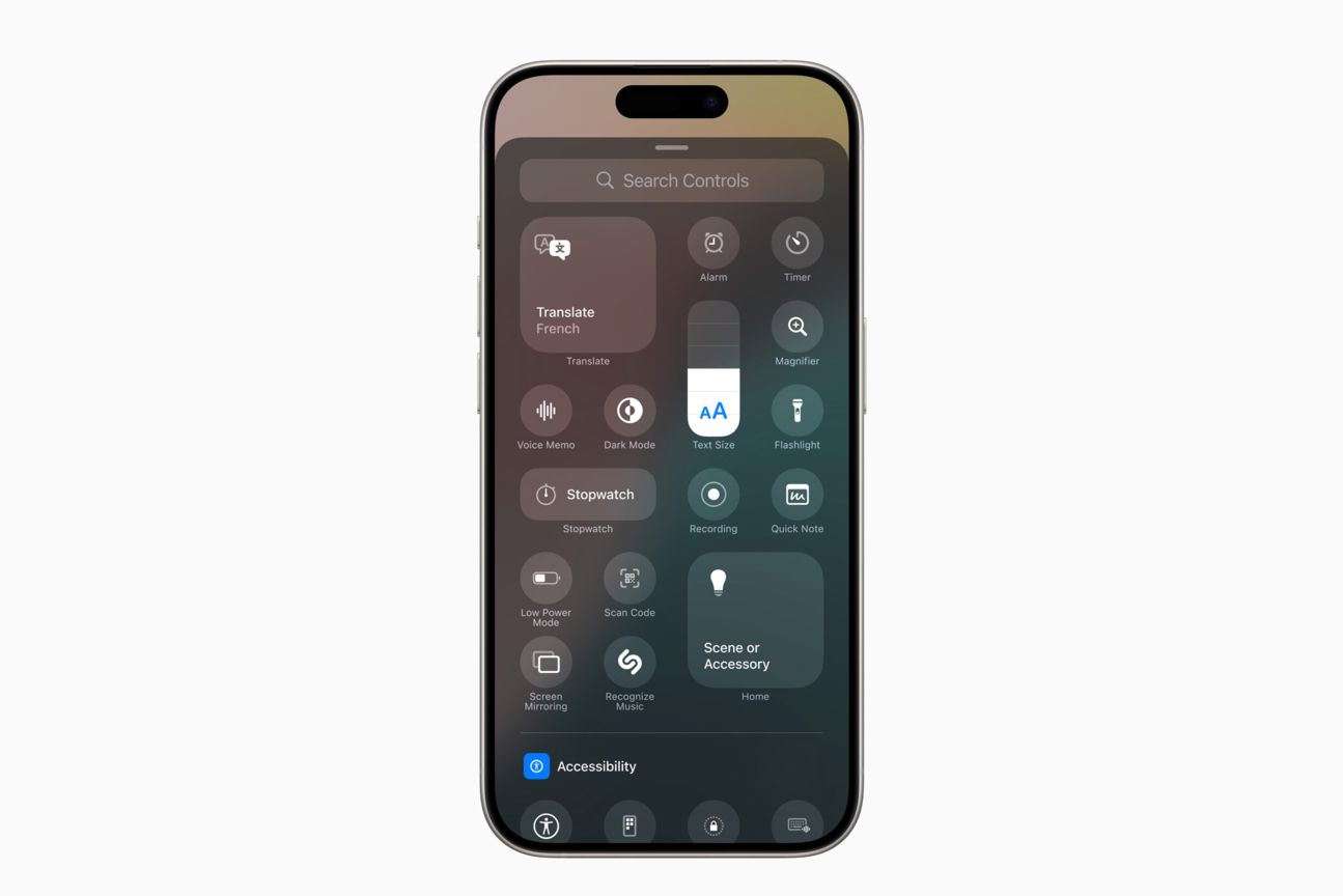 Das neue Kontrollzentrum in iOS 18 Das neue Kontrollzentrum in iOS 18