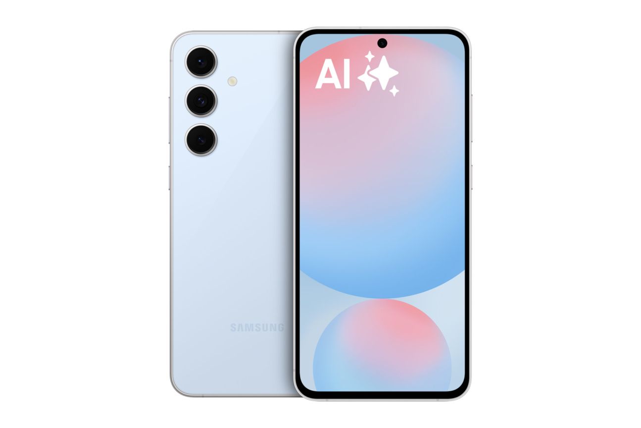 Das Galaxy A55 in Blau