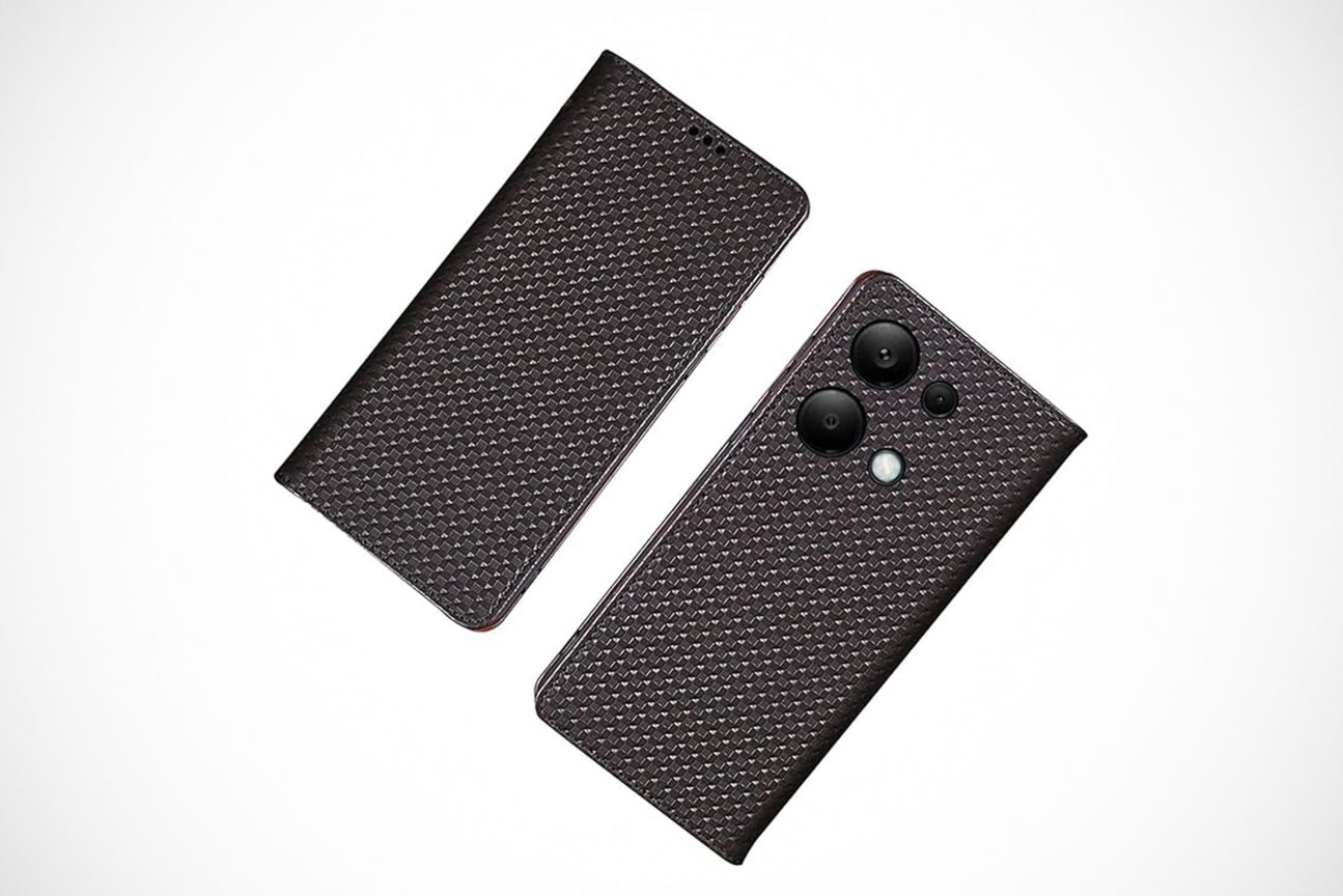 qichenlu Echtleder Flipcase für Xiaomi Redmi Note 13 Pro 4G