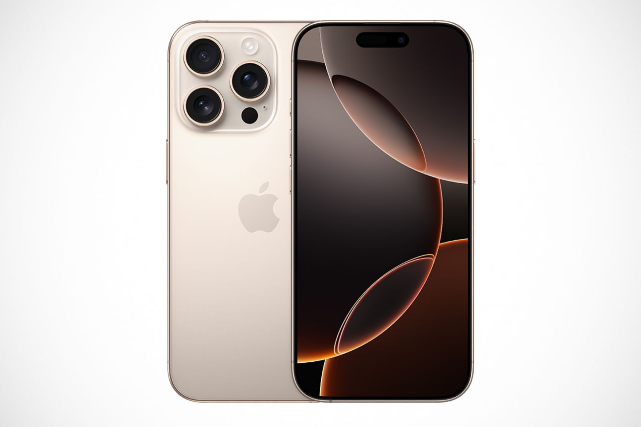 iPhone 16 Pro in der Farbe Titan Wüstensand iPhone 16 Pro in der Farbe Titan Wüstensand