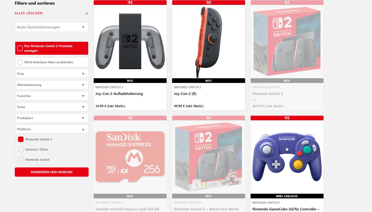 My Nintendo Store Switch 2