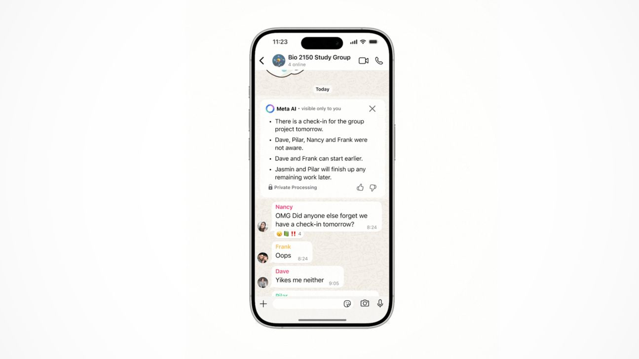 WhatsApp Chat auf einem Smartphone WhatsApp Chat auf einem Smartphone