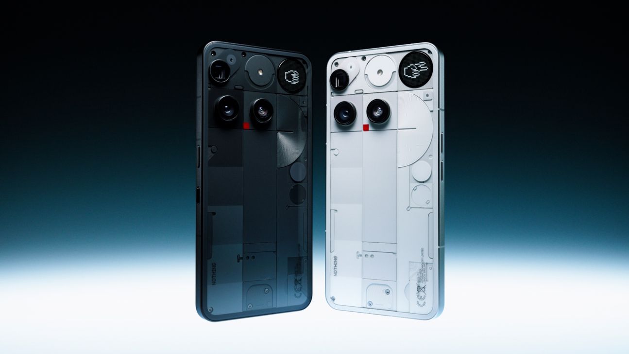 Das Nothing Phone (3) in Schwarz und Weiß Das Nothing Phone (3) in Schwarz und Weiß