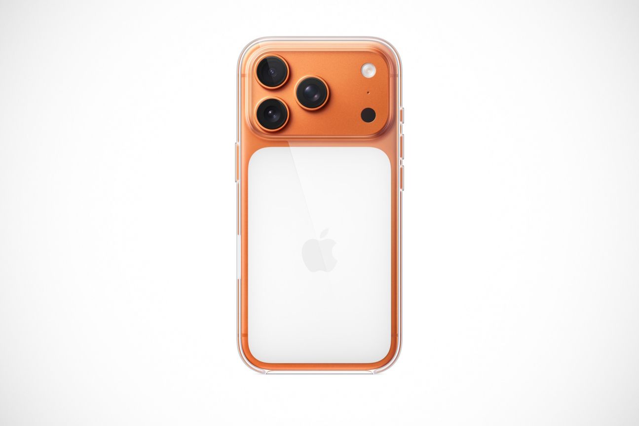 iPhone 17 Pro (Orange) im Apple Clear Case iPhone 17 Pro (Orange) im Apple Clear Case