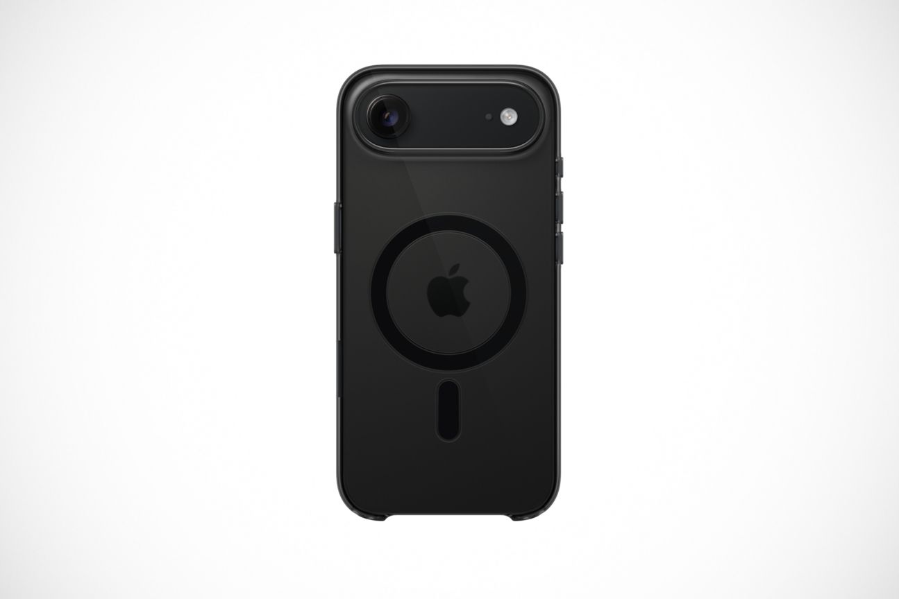 iPhone Air Space Schwarz mit Clear Case Schatten