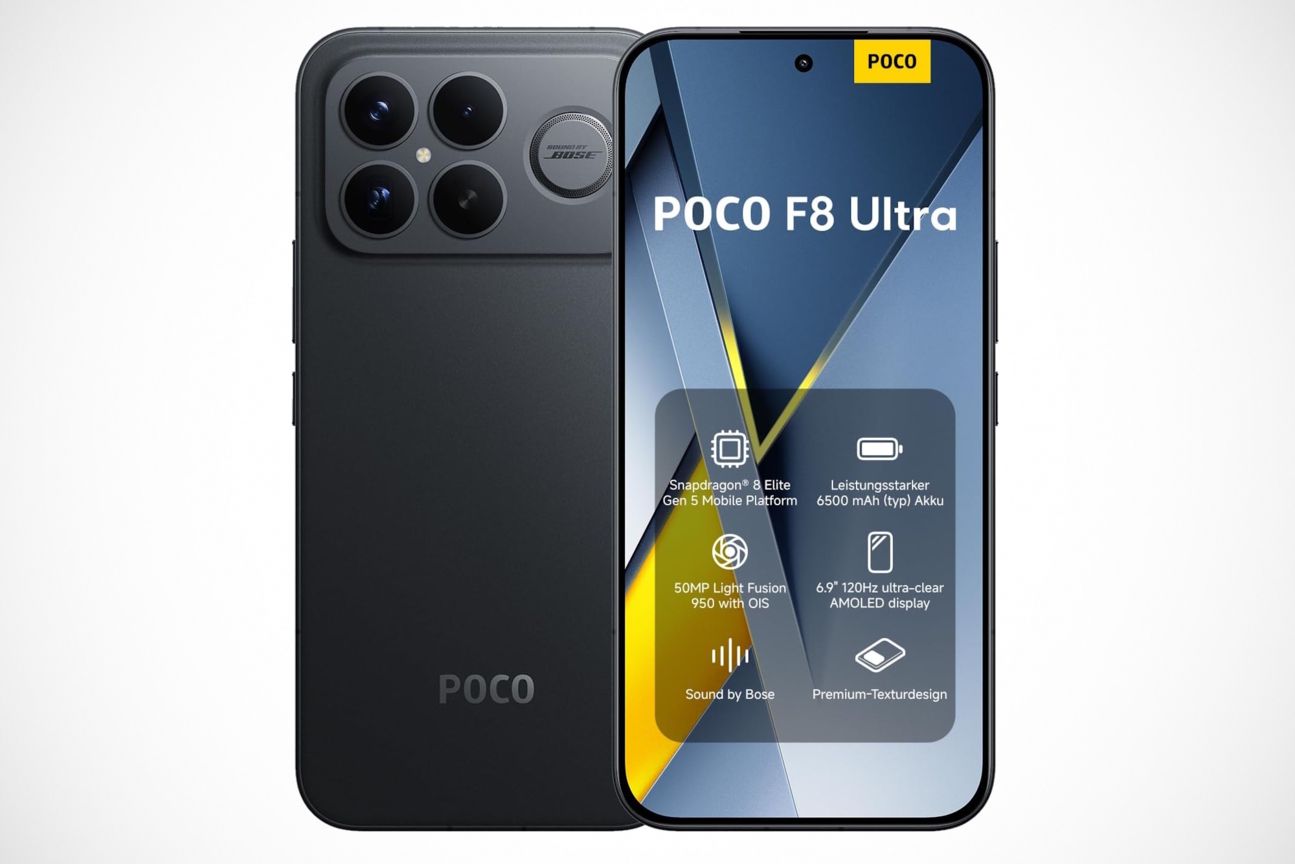Xiaomi Poco F8 Ultra Front- und Rückseite