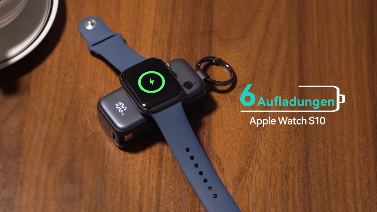INIU Powerbank mit einer Apple Watch