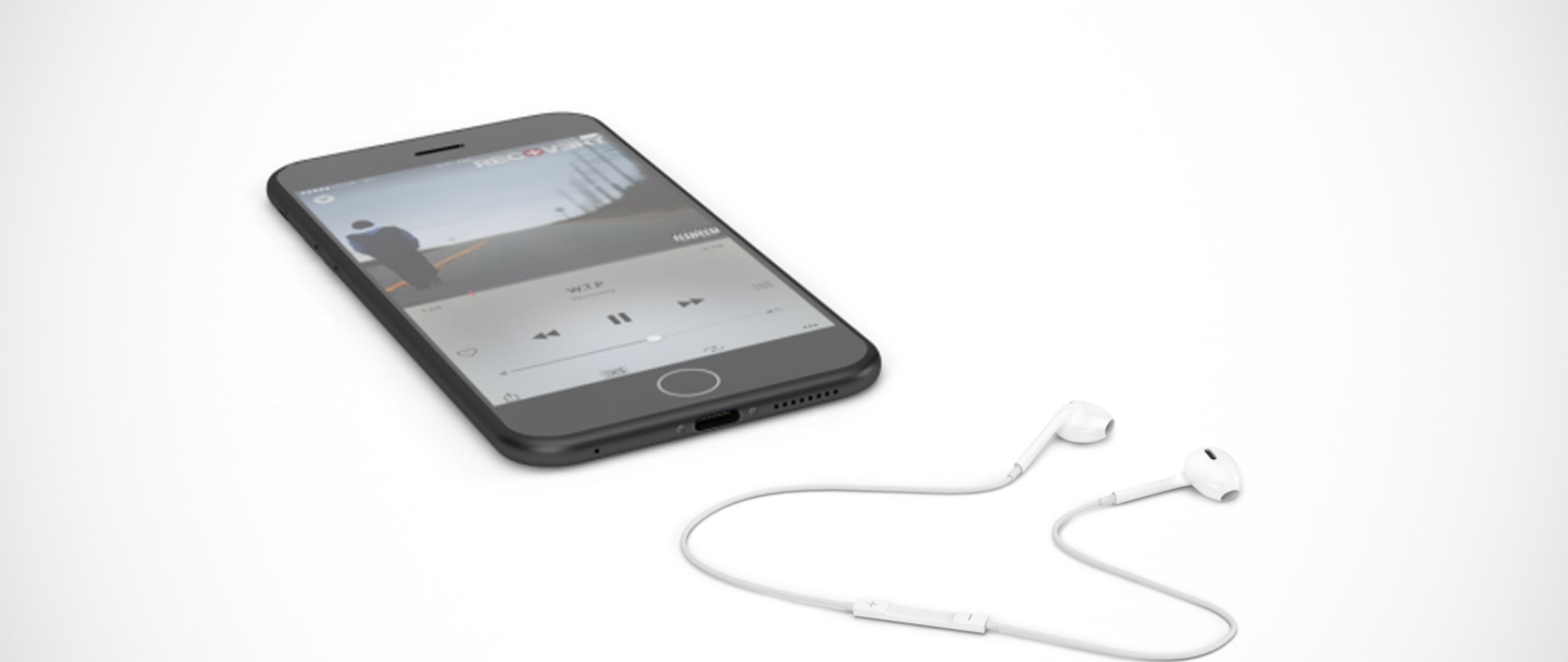 Apple iPhone 7 Konzept mit AirPods