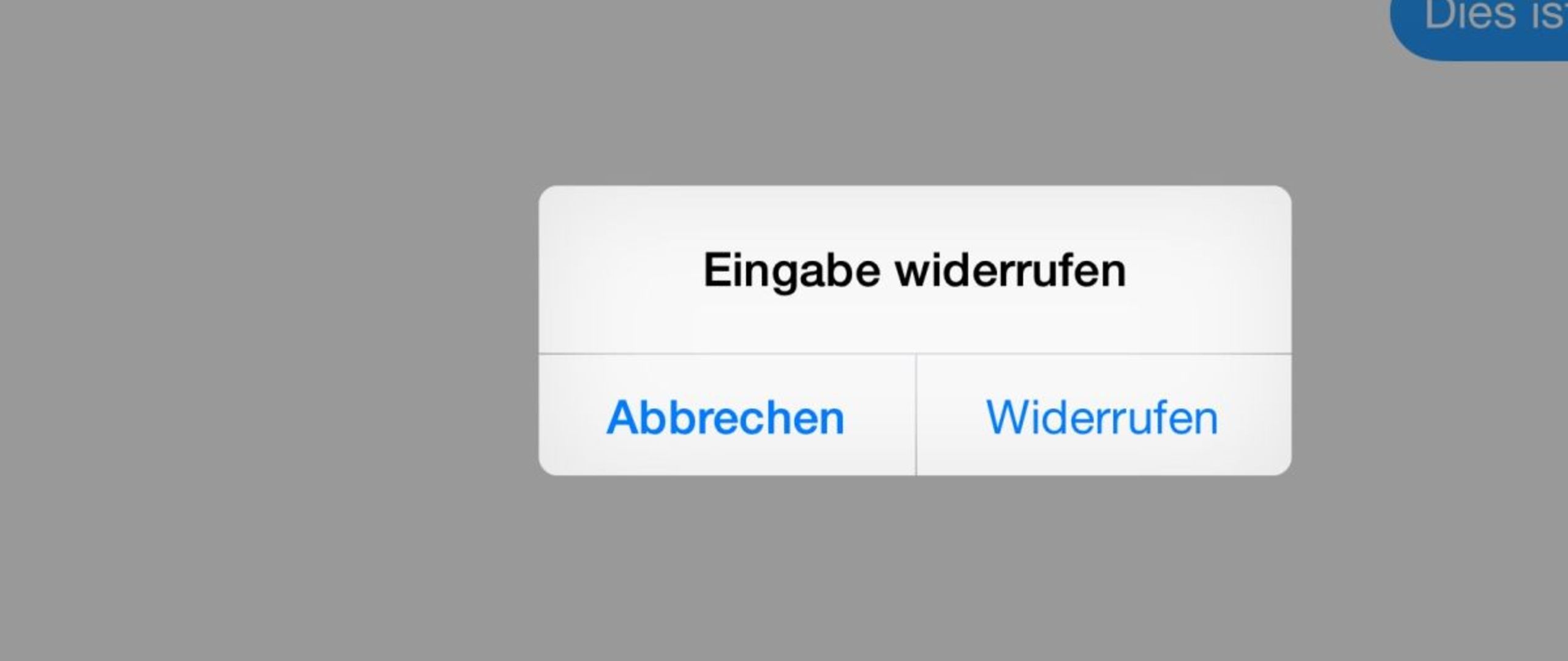 Eingabe Widerrufen iOS 8.4 iPhone 6 Plus