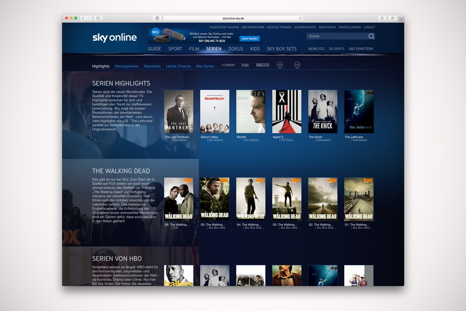 Sky Online Serien Browser