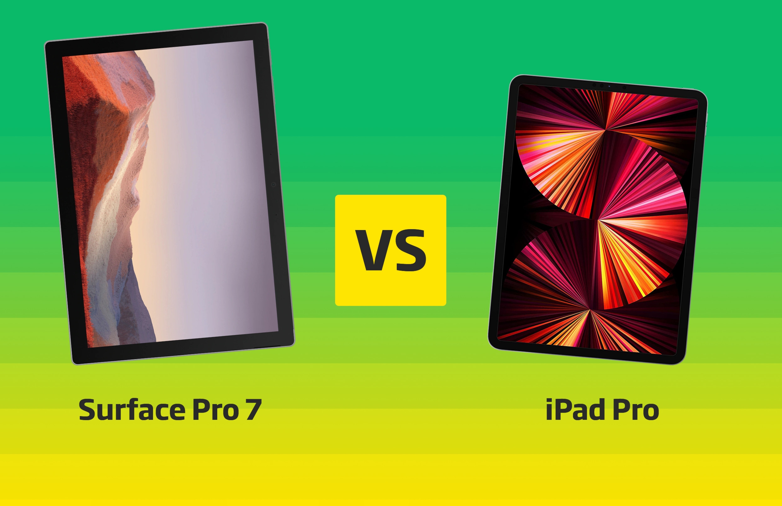 Vergleich Surface Pro 7 vs. iPad Pro