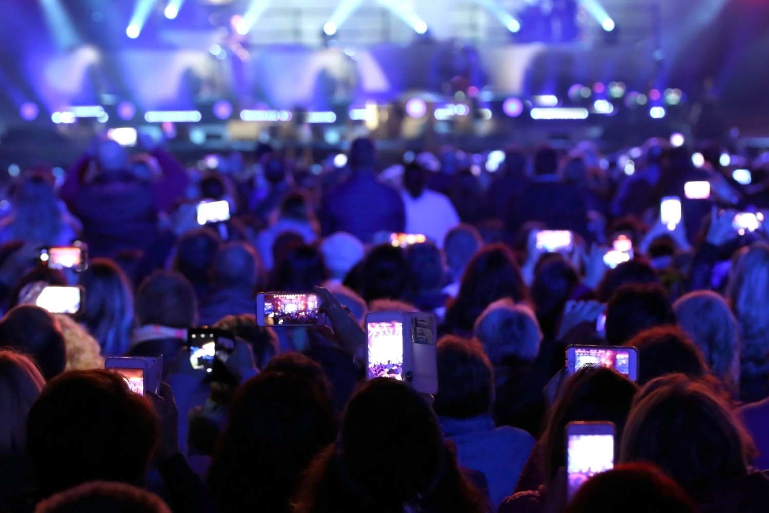 Mit Handy auf Festival Header