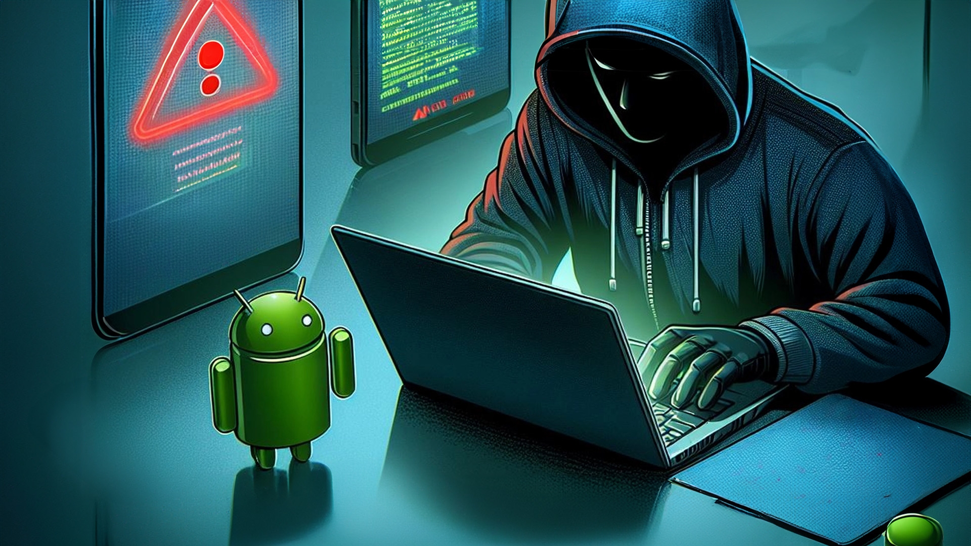 Ein Hacker greift Android-Handys an