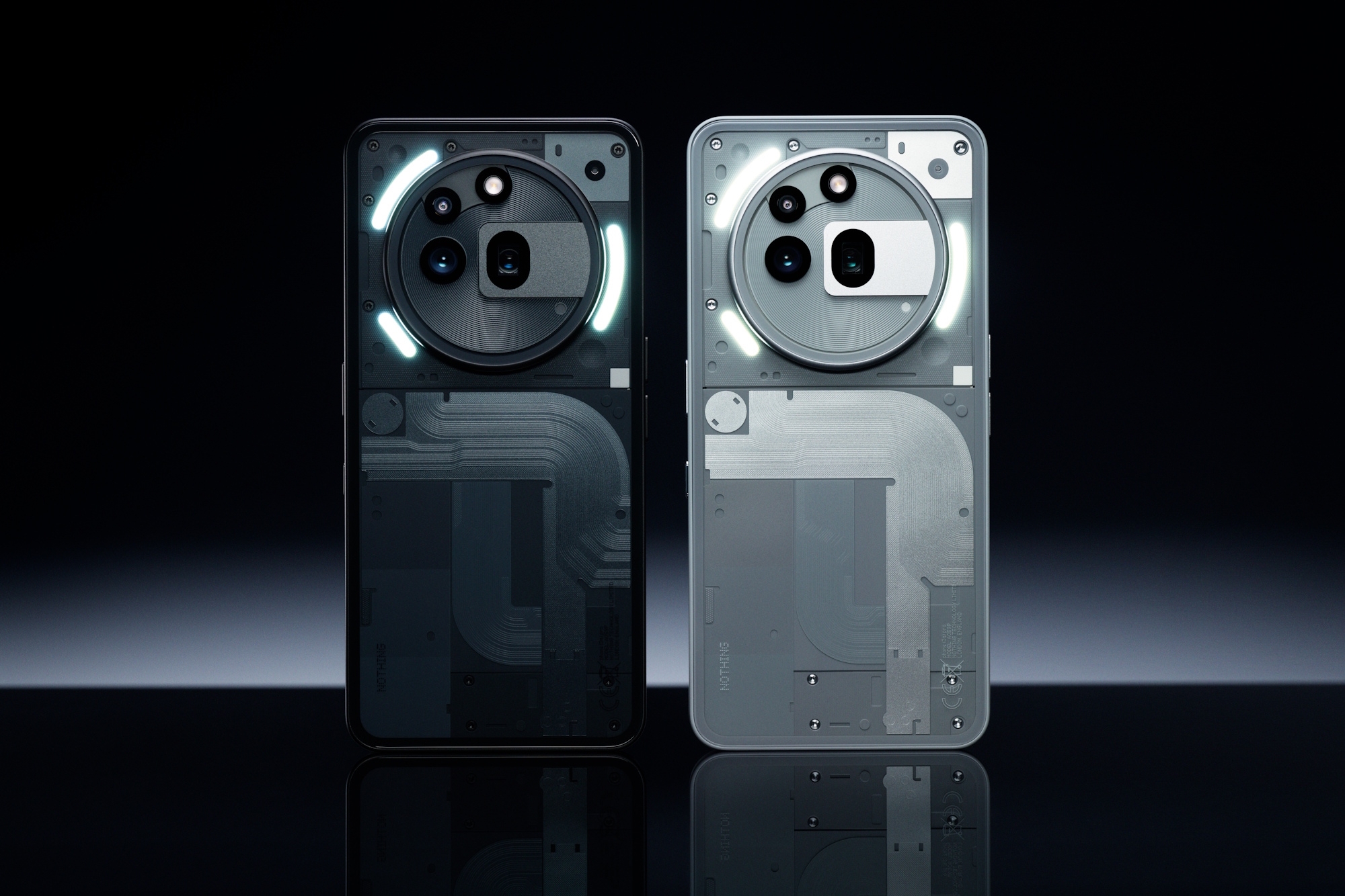 Das Nothing Phone (3a) Pro in Schwarz und Grau