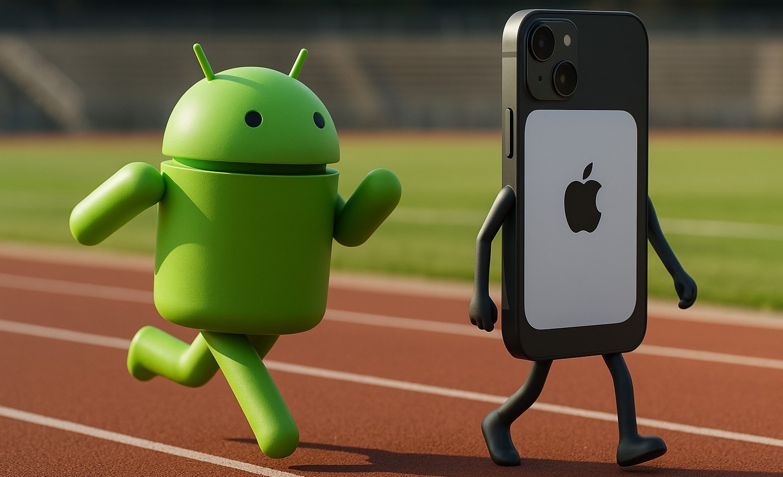 Android vs. iPhone Rennen