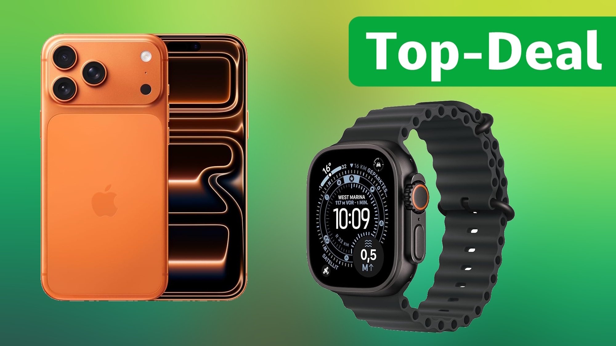 iPhone 17 Pro Max mit Apple Watch Ultra 3