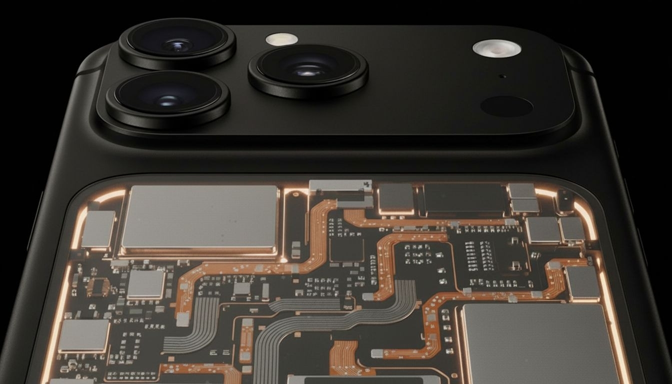 iPhone 18 Pro in Schwarz durchsitig Design-Mockup