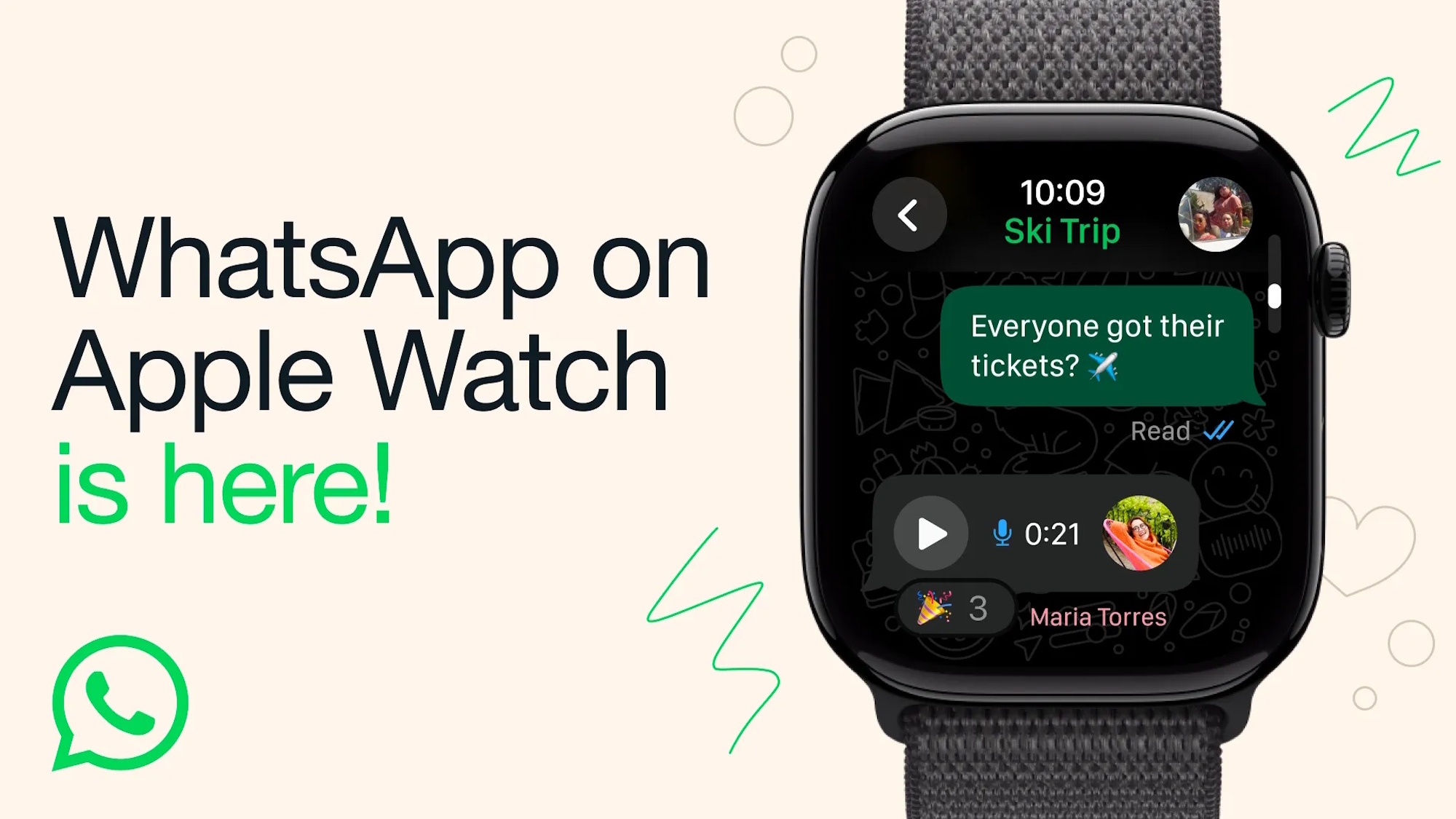 WhatsApp gibt's jetzt auch für die Apple Watch