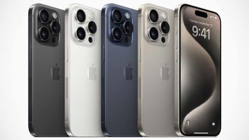 Das iPhone 15 Pro gibt es in mehreren Farben iPhone 15 Pro Farben